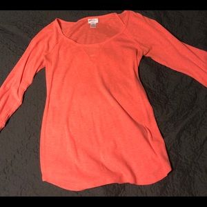 Coral maternity cotton top- 3/4 sleeve - size med